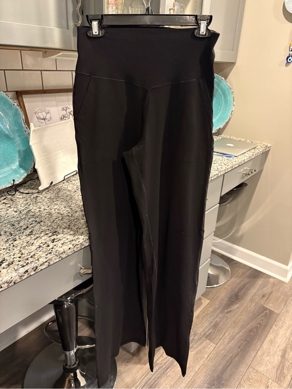 Aerie Offline Black High-Waist Wide-Leg Women's Wide-Leg Leggings Long